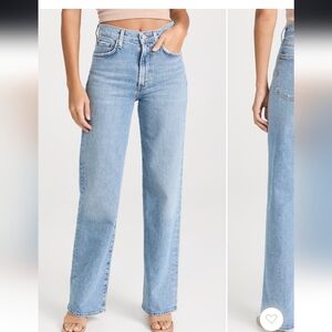 Agolde Light Blue Straight Leg Jeans